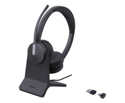 Yealink BH70 Dual with Stand USB-C/A Headset Auriculares Inalámbrico Diadema Oficina/Centro de llamadas USB tipo A Bluetooth Base de carga Negro