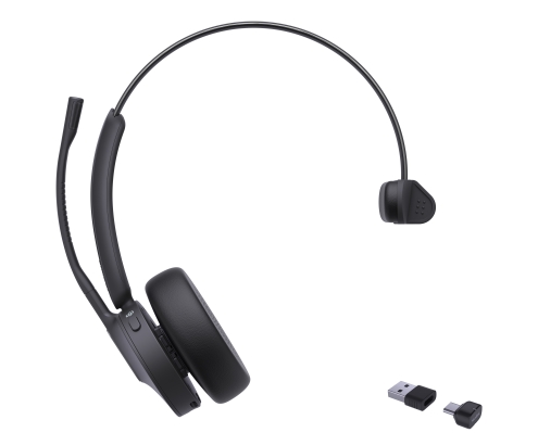 Yealink BH70 Mono Teams Auriculares Inalámbrico Diadema Oficina/Centro de llamadas USB Type-C / USB Type-A Bluetooth Negro