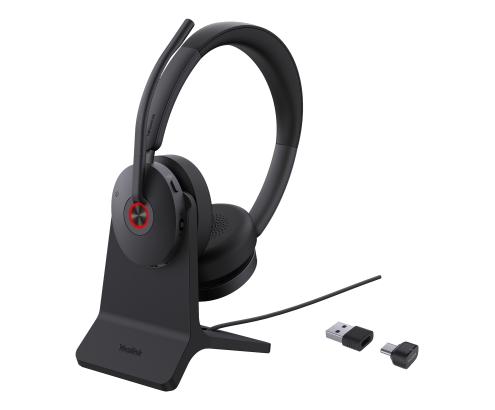 Yealink BH74 + Stand Teams USB-C/A Auriculares Inalámbrico Diadema Oficina/Centro de llamadas USB Type-C / USB Type-A Bluetooth Base de carga Negro
