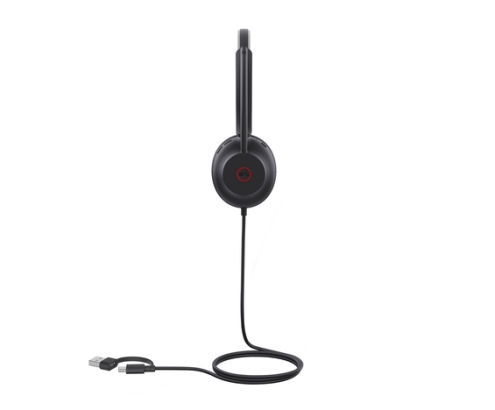 Yealink UH35 Mono Teams USB-C/A Auriculares Alámbrico Diadema Llamadas/Música USB Type-C / USB Type-A Negro