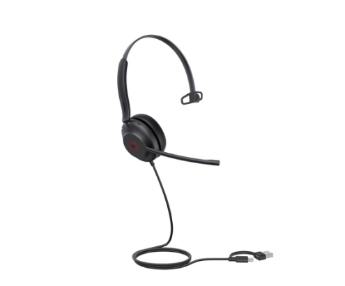 Yealink UH35 Mono Teams USB-C/A Auriculares Alámbrico Diadema Llamadas/Música USB Type-C / USB Type-A Negro