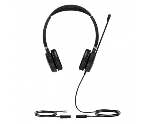 Yealink YHS36 Auriculares Alámbrico Diadema Oficina/Centro de llamadas Negro, Plata