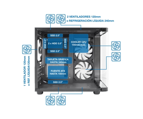 Zone Evil Ryzen 3 3200G/16GB/1TB SSD Ordenador Gaming by CoolBox