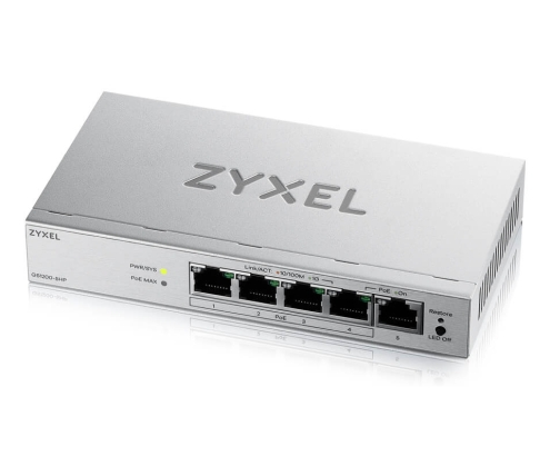 Zyxel GS1200-5HPV3 Gestionado L2 Gigabit Ethernet (10/100/1000) Energía sobre Ethernet (PoE) Escritorio Gris