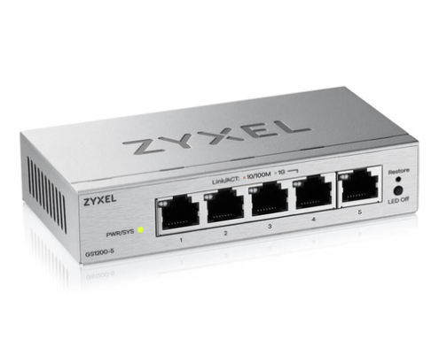 Zyxel GS1200-5V3 Gestionado L2 Gigabit Ethernet (10/100/1000) Escritorio Gris