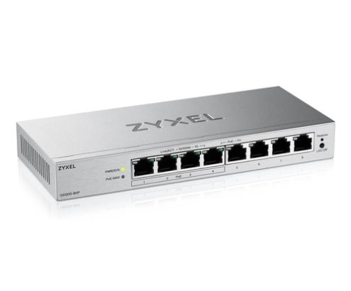Zyxel GS1200-8HPV3 Gestionado L2 Gigabit Ethernet (10/100/1000) Energía sobre Ethernet (PoE) Escritorio Gris
