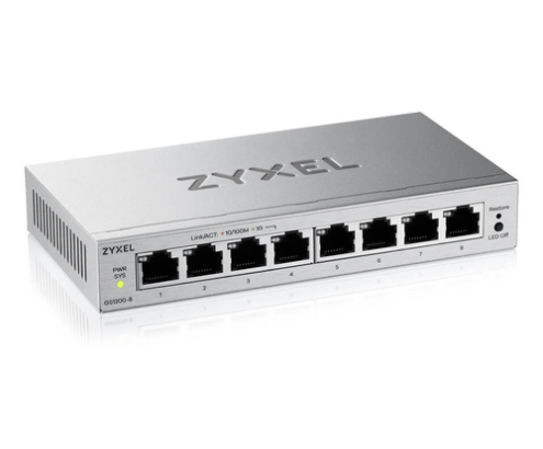 Zyxel GS1200-8V3 Gestionado L2 Gigabit Ethernet (10/100/1000) Escritorio Gris