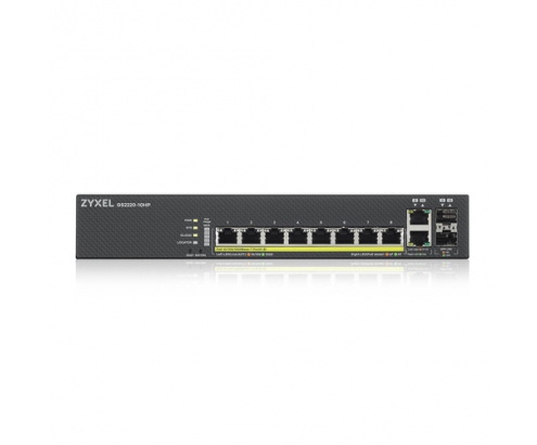 Zyxel GS2220-10HP-EU0101F switch Gestionado L2 Gigabit Ethernet (10/100/1000) EnergÍ­a sobre Ethernet (PoE) Negro